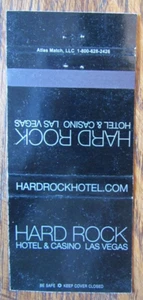 HARD ROCK HOTEL CASINO MATCHBOOK MATCHCOVER: LAS VEGAS, NV EMPTY MATCHCOVER -D18 - Picture 1 of 2