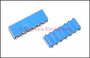 7 PCS Tektronix Female PCB Connector 7 pins Blue - NOS REF # QSC00958 - Picture 1 of 1