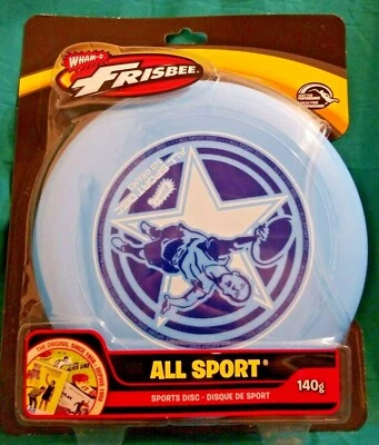 Disco todo deportivo Wham-O Frisbee 140 g azul exterior parque playa nuevo sellado  Foto 1 de 4