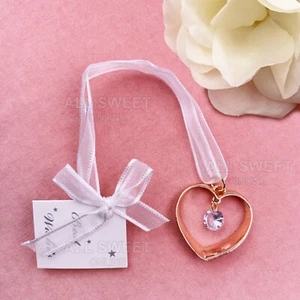 Wedding Bridal Good Luck Charm & Gift Card Diamante Gold Heart Charm Horseshoe - Picture 1 of 9