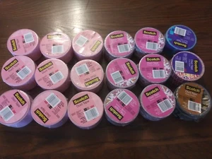 LOT of 18 - NEW Scotch Duct Tape - Assorted Patterns - Picture 1 of 6