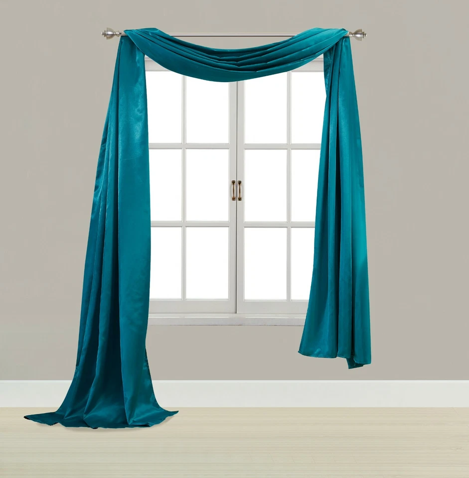 EliteHomeProducts Satin Window Scarf,Swag Valance, Fully Stitched & Hemmed  - Image 1 of 1
