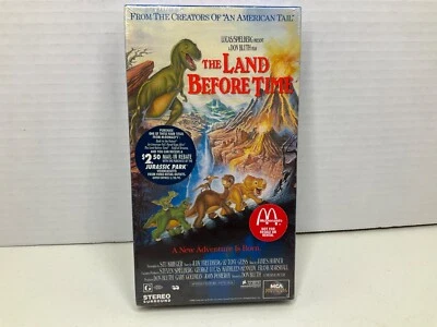 The Land Before Time McDonald's 1994 Promotional VHS New Sealed Hype Stickers - Image 1 of 4
