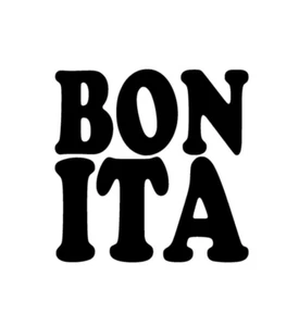 Bonita Vinyl Sticker decal BLACK GLOSS 10 x 10 cm - Picture 1 of 2