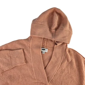 Aerie CozyUp WH44K0K Womens Small Petite Peach Waffle Sweater Hoodie - Picture 1 of 7