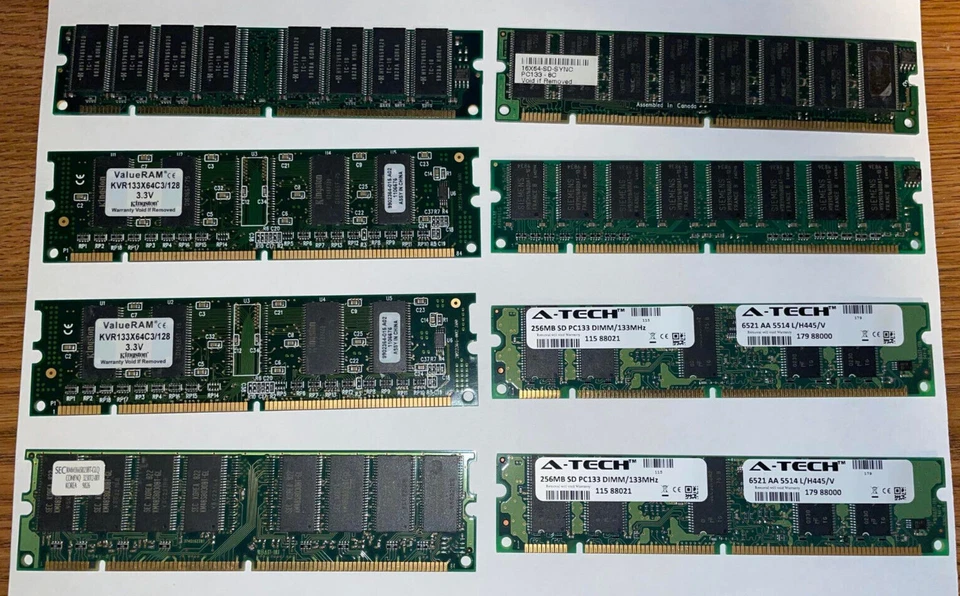 Lot of 8 sticks of SDR-133 RAM - Untested  - Image 1 of 1
