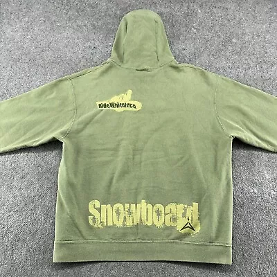 VINTAGE Ride Snowboards Hoodie Mens L Green Whiteface Mountain Skate Hanes Y2K - Image 1 of 4