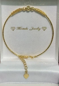 Brazalete redondo italiano con cuentas brillantes de oro amarillo macizo de 18k. 4,78 gramos - Imagen 1 de 15