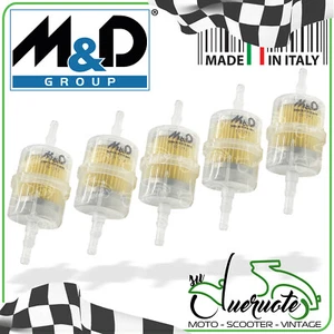 FILTRO BENZINA MOTO KIT 5 FILTRI CARBURANTE UNIVERSALE TUBO SCOOTER AUTO E BARCA - Foto 1 di 2