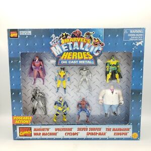 Marvel Metallic Comic Book Super Heroes DieCast Metal Action Figures Toy Biz New