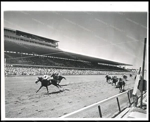 Foto de prensa original 1968 de carreras de caballos Gulfstream Action - Imagen 1 de 2