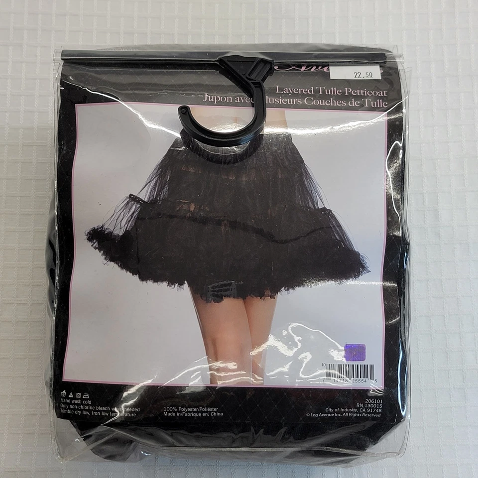 New Petticoat Black Short Sexy layered tulle petticoat from Leg Avenue 0ne sz. - Image 1 of 4
