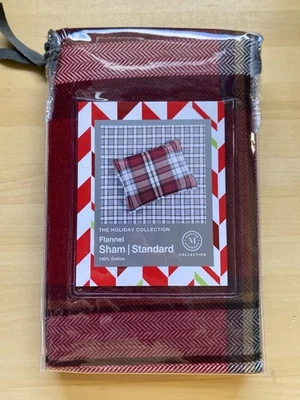 New Martha Stewart Holiday Collection Standard Flannel Sham