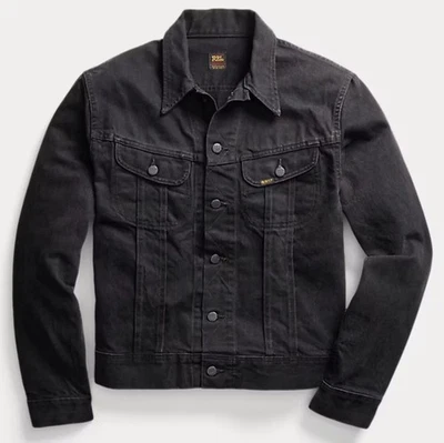 Chaqueta vaquera RRL Ralph Lauren negra talla "XL" camionero vintage estilo Lee Foto 1 de 4