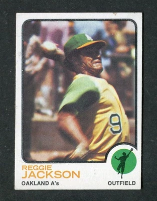 Tarjeta de béisbol Reggie Jackson Oakland Athletic A's Outfielder 1973 Topps MLB #255 Foto 1 de 2