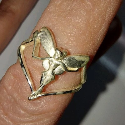 Anillo Campanilla Oficial Disney 925 SS Hermoso Adornado Talla 5.75 Pixie Peter Pan  Foto 1 de 4