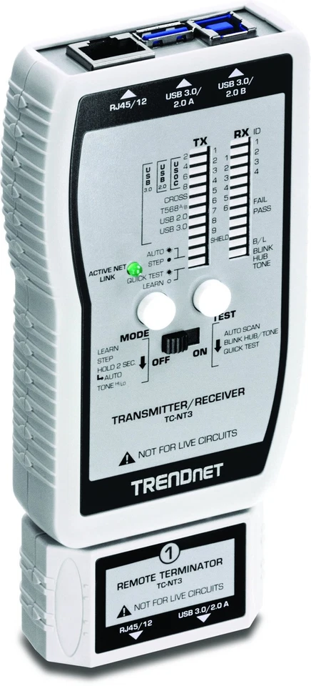 Trendnet Vdv & Usb Cable Tester - Twisted Pair Cable Testing, Short Circuit - Image 1 of 4