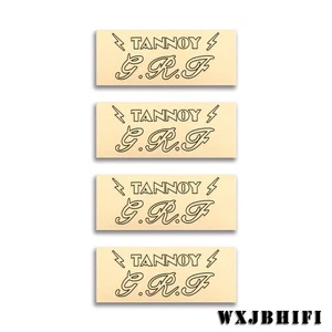 Custom Engraved Solid Brass Tannoy GRF Speaker Badge 60mm(2.36")X28.5mm(1.12") - Picture 1 of 9