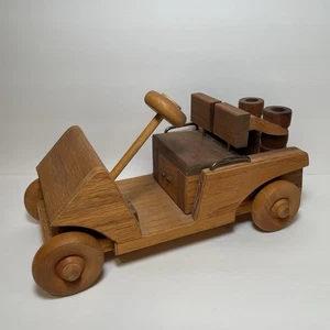 Vintage Wood Car Golf Cart American Keystone LTD Wooden Lawrence Kansas Golfing - Picture 1 of 15