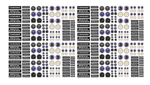1/64 scale model car coroner medical examiner waterslide decals - Picture 1 of 1