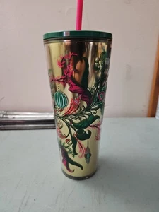 Starbucks 2024 Holiday Reindeer (Peacock Collection) Cold Cup - Foto 1 di 5