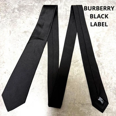 Burberry Black Label Tie Solid Color Classic Men's Neckwear Used - Image 1 of 4
