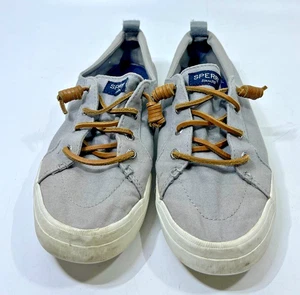 Sperry Damen 8M Canvas Sneaker grau Slipper Bootsschuhe STS81902 - Bild 1 von 4