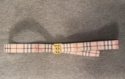 Cinturón a cuadros vintage reversible con motivo de monograma Burberry  Foto 1 de 3