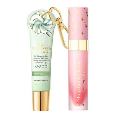 2Pcs Lip Care Combo Set Moisturizing Fresh Taste Lip Conditioner and Lip Oil  - Image 1 of 4
