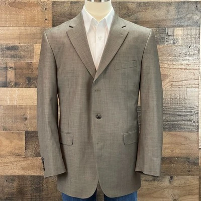 Stafford Sport пальто Blazer мужской 44L коричневый шерсти костюм куртка повседневный 3 кнопки - Изображение 1 из 4