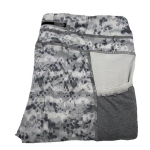 Athleta Speckled Cropped Capri Leggings Women’s Size Medium White & Gray Mesh - Picture 1 of 8