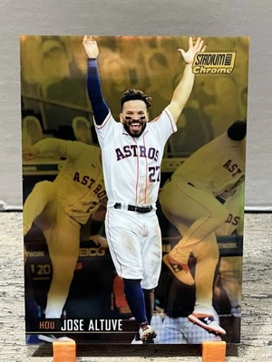 2021 Topps Stadium Club Chrome Jose Altuve #’d/50 Gold Astros SSP - Image 1 of 2