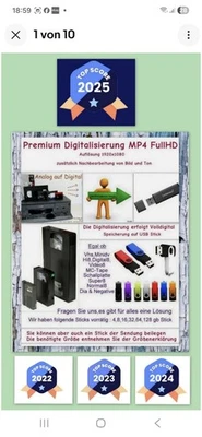 8 Bänder MiniDv, VHS-C digitalisieren im MP4 Format auf USB- Stick inkl. - Bild 1 von 4