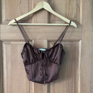 L.A. Hearts Size Extra Small XS Women's Teen Girl Brown Satin Camisole Top - Picture 1 of 10