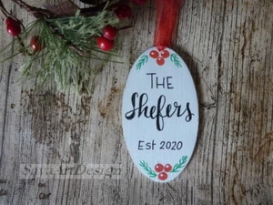 Joyas de árbol de Navidad, personalizadas. Decoración rústica navideña. - Imagen 1 de 4