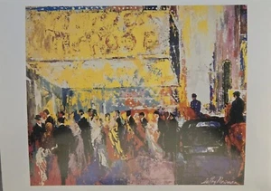 LeRoy Neiman 2003 "OPENING NIGHT ON BROADWAY" Theater Postkarte Promo #67 - Bild 1 von 2
