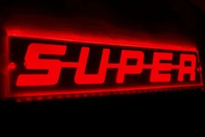Rot 24V LED Innenleuchte Super Neon Beleuchteter 500mm Schild für Scania Lkw - Bild 1 von 2
