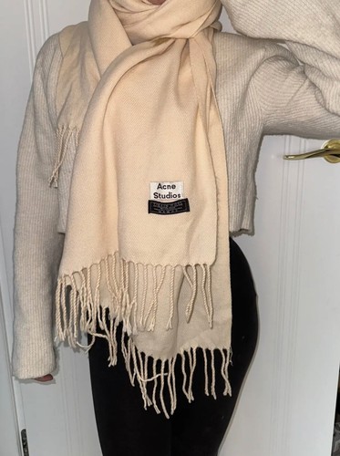 Sciarpa di lana beige Acne Studios vintage rara