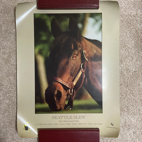 Seattle Slew Silver Anniversary Tribute Poster Print 1977 Triple Crown Winner Cover