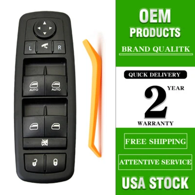 Interruptor de ventana para Ram 1500 2014-2015 13-15 Ram 2500 3500 lado del conductor delantero negro Foto 1 de 4