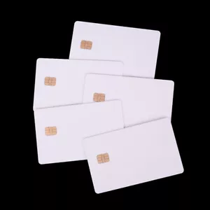 5X ISO PVC IC With SLE4442 Chip Blank Smart Card Contact IC Card Safety White.f8 - Picture 1 of 6