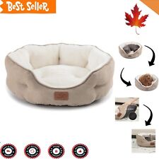 Washable Plush Fluffy & Supportive Dog Bed - Slip-Resistant Bottom - 20 Inches