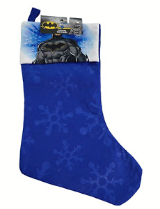 Ruz Stocking DC Batman Felt Snowflakes Christmas Holidays Blue 15 Inches
