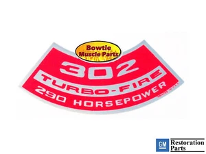 1967 68 1969 69 CAMARO 302 290hp TURBO-FIRE ENGINE DECAL Z28 DZ MO - Picture 1 of 2
