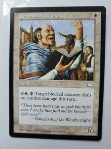 MTG Magic The Gathering Card Benalish Missionary Summon Cleric White Weatherligh - Picture 1 of 2
