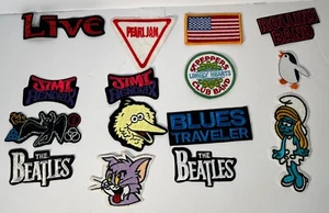 Rock Band Patches Lot Of 15 Beatles Jimi Hendrix Led Zeppelin Pearl Jam Rollins - Picture 1 of 16