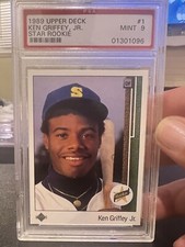 1989 Upper Deck Star Rookie #1 Ken Griffey Jr. Mariners RC Rookie HOF PSA 9
