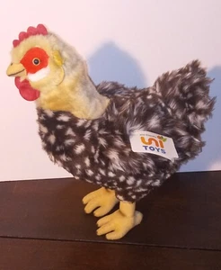 Unitoys Chicken plush NWT Large realistic hen stuffed animal bird rooster farm - Picture 1 of 11