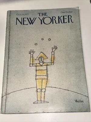 New Yorker Full Magazine Oct 24 1977 Vtg Original Cover Juggler Entertainer Man Foto 1 de 3