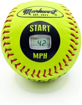 Bola de recreação amarela 12 polegadas auxiliar de treinamento de arremesso com sensor de velocidade até... - Imagem 1 de 2